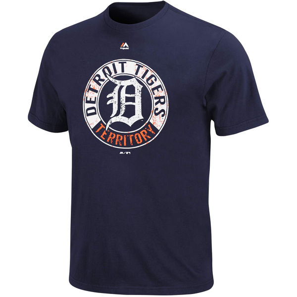 MLB Men Detroit Tigers Majestic Big  Tall Cooperstown Generating Wins TShirt  Navy Blue